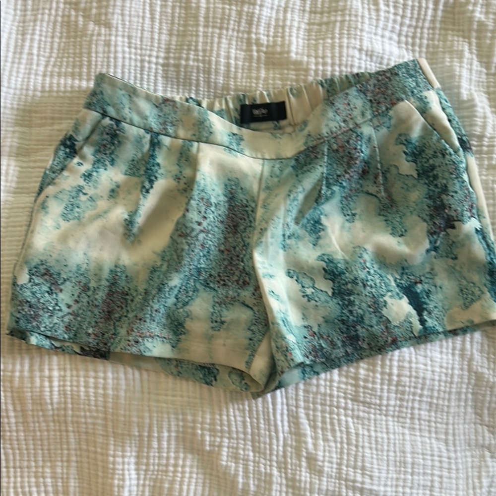 Mossimo Supply Co Blue and Cream High Waist Shorts